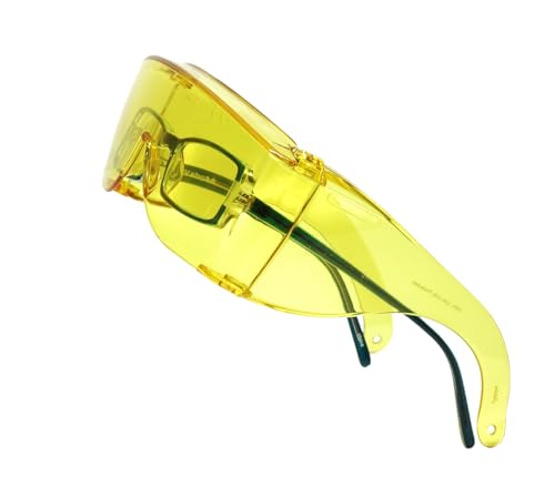 Calabria 3000 Fitover Safety Glasses with Uni-Lens – [Yellow - 3 Pack] Wrap Around Eye Protection | Anti-Fog Scratch Resistant | Protective Eyewear - color: Yellow 3-pack