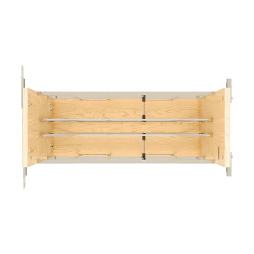 Rev-A-Shelf 5" Pullout Wooden Bakeware Organizer Shelf for Base Kitchen Cabinets w/ Soft-Close and 100 Pound Ball-Bearings, 447-BCBBSC-5C - size: 5 In.