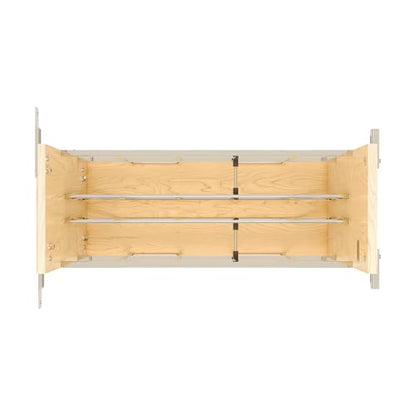 Rev-A-Shelf 5" Pullout Wooden Bakeware Organizer Shelf for Base Kitchen Cabinets w/ Soft-Close and 100 Pound Ball-Bearings, 447-BCBBSC-5C - size: 5 In.