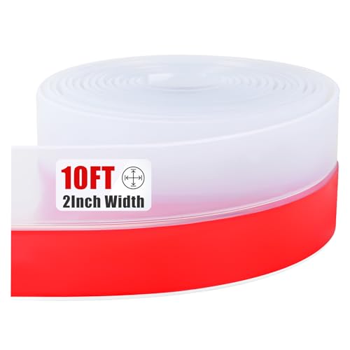 Draft Seal Tape for Doors and Windows 2 in x 10 Ft Silicone Weather Stripping Extra Thick 2mm Door Seal Strip with Strong Adhesive Draft Insulation Stopper Side Seal - Clear - color: Clear, size: 2 Inch x 10 Feet