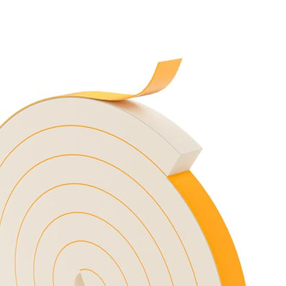 1"×1" EVA Foam Strip with Adhesive Weather Stripping Tape Larger Foam Weather Stripping Strip for Large Gap Insulation (1"×1",6.5FT,White) - color: White, size: 6.5ft (1"×1")