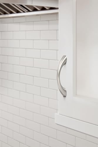 Amerock Vaile 3 inch (76mm) Center-to-Center Satin Nickel Cabinet Pull - 10 Pack - color: Satin Nickel, size: 3 inch (76mm) Center-to-Center, style: 10 Pack