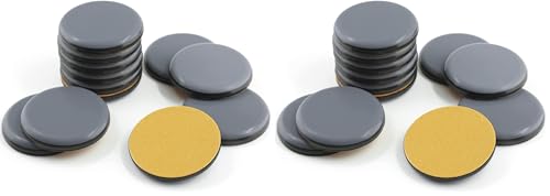 Piutouyar 12Pcs 2" Teflon Furniture Glides Pads, Self Stick Furniture Sliders Kits for Carpet Tile Hardwood Ground Protector, Round (Pack of 2) - size: Round 2"Dia. (Pack of 2)