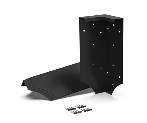 Raised Garden Bed Corner Brackets With Securing Lip | Fits Lumber up to 2 Inch x 12 Inch in Size | Set of 4 | DIY Flower or Vegetable Garden | Black - color: Black