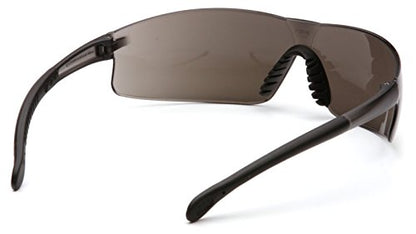 Pyramex Provoq Safety Eyewear Blue Mirror Lens Black Temples - color: Silver Mirror Lens/ Black Frame