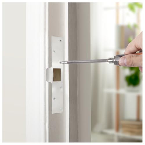 Nuk3y SP125 Security Door Latch Strike 1-1/4 inch x 7-7/8 inch (Satin Nickel) - color: Satin Nickel