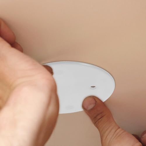30pcs Wire Round Wall Plate - Ceiling Cover, Electrical Outlet Plates, Flat Blank Access Panel for Drywall Unpack - White Pp