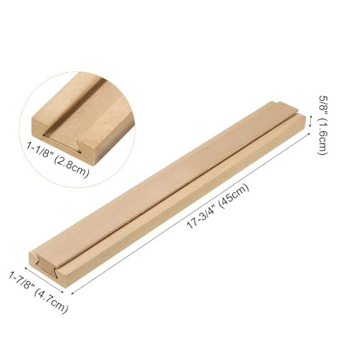 uxcell 4 Set Wooden Drawer Slides, 17-3/4 (45 CM) Classic Wood Center Guide Track with Plastic Slide Glide Bracket, Wood Drawer Glides Bottom Rails Replacement Kit - size: 17-3/4