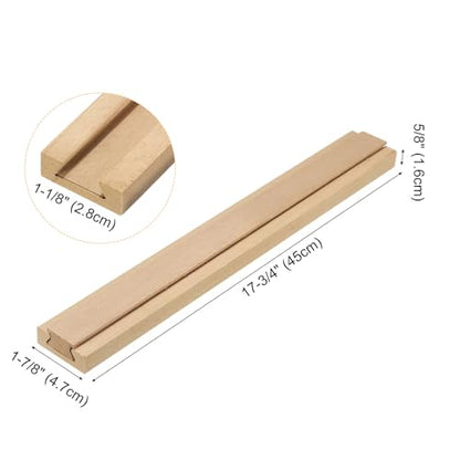 uxcell 4 Set Wooden Drawer Slides, 17-3/4 (45 CM) Classic Wood Center Guide Track with Plastic Slide Glide Bracket, Wood Drawer Glides Bottom Rails Replacement Kit - size: 17-3/4