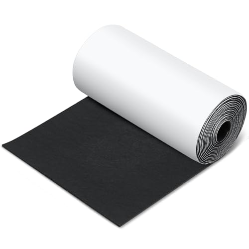 Fullhawl Large Felt Furniture Pads 12 x 120 Inch Non Slip Self Adhesive Heavy Duty Cuttable Strip Roll Felt Sheet Tape for Protecting Hardwood Floors Chair Wall, Black - color: Black, size: 12 X 120 Inch, style: Felt