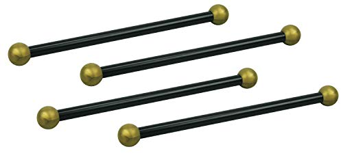 Solus SCA-335-4PK 15" Aluminum Cross Arm Ladder for Outdoor Lamp Posts and Poles, Easy to Mount, Maintenance Free and Weather Resistant, Black Bar with Gold Caps, Pack of 4 - color: Black, size: Pack of 4