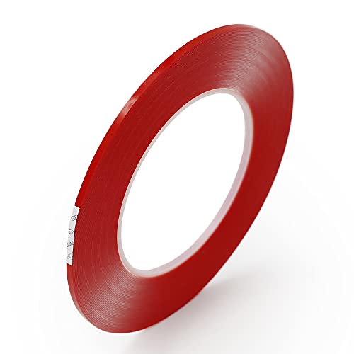 Clear Double Sided Tape, 3mm x 15M (0.12in x 50Ft), 0.5mm Thickness, Mounting Tape, Transparent Strong Acrylic Adhesive Tape for Cell Phone Camera Laptop LCD Strips Screen Repair - size: 3mm