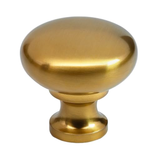 HESTIA HARDWARE | Cabinet Knob | Gold | 1-1/4 inch Diameter | 10 Pack | Drawer Knob | Cabinet Hardware (Z1.10.L) - color: Gold