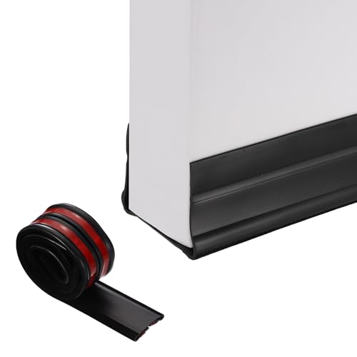 PATIKIL 36.6 Inch Under Door Draft Stopper, PVC Self-Adhesive Folding Door Draught Excluder Noise Blocker Gap Stoppers Fit for 1.38"-2.17" Thickness Interior Exterior Doors, Dark Brown - color: Dark Brown