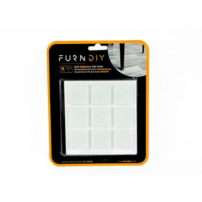 Furndiy Felt Furniture Pads for Hardwood Floors, Self-Adhesive Felt Pad for Chairs & Seat Legs, Easy Slide, Anti Scratch, Noise Stopper, Bumper & Buffer, Floor Protection - Based in USA - 1.18" White - size: 1.18" x 18Pcs White