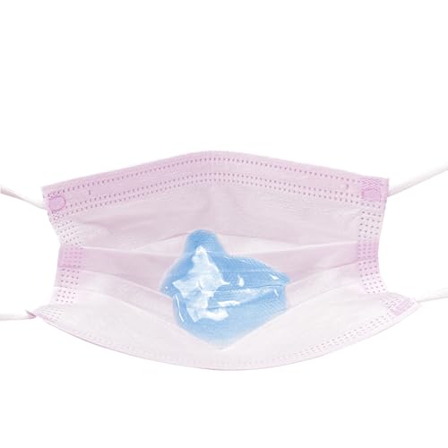 DC-BEAUTIFUL 100 Pcs Pink Disposable 3 Ply Earloop Face Masks,Fit for Adults - color: Pink