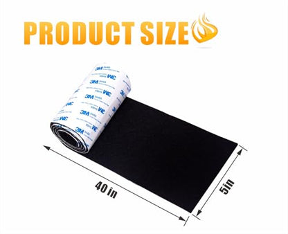 Mariyandh Felt Furniture Pads,40 x 5 Inch Felt Pads for Furniture Non Slip Self Adhesive Cuttable Felt Tape,Black Heavy Duty Felt Strip Roll for Protecting Hardwood Floors Chair Wall Protector - size: 5"x 40"Black