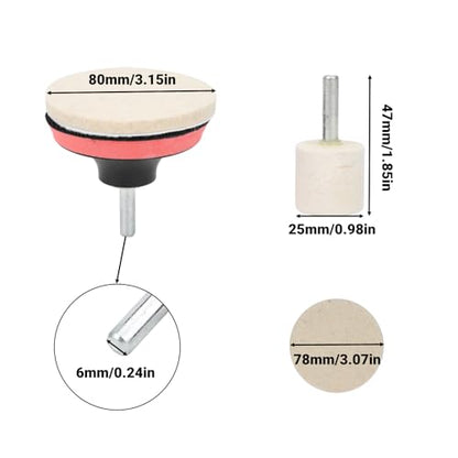 Glass Polishing Kit Car Windscreen Glass Scratch Remover 100g Cerium Oxide Powder Polishing Kit Wheels Set Polish Pads