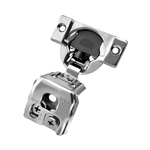 Berta 2-Pack, 1-1/2 inch Overlay Soft Closing Face Frame Cabinet Hinges, 105 Degree 6-Ways 3-Cam Adjustment Concealed Kitchen Cabinet Door Hinges with Screws(1-1/2 inch, 2 Pieces) - size: 1-1/2 In. Overlay | 2 Pieces