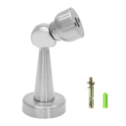 Magnetic Door Stop Brushed Nickel Magnetic Door Stopper Floor Wall Mounted Door Catch Holder, Hold Door Open