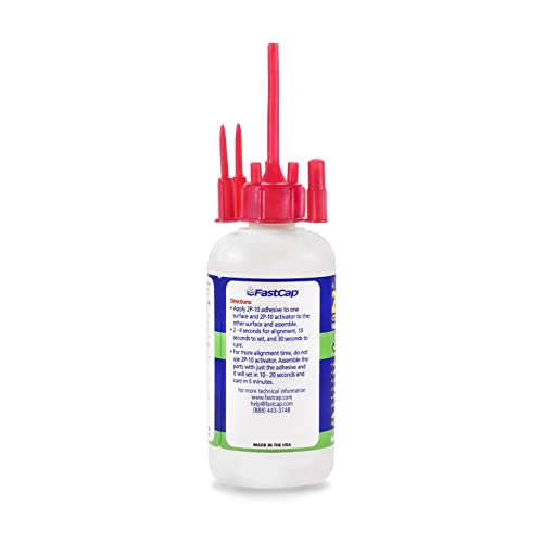 FastCap 2P-10 JEL (RT-Rubber-toughened) – High Performance Heavy-Duty Super Glue - (CA Adhesive) -10 oz/283g. Great for use on Vertical Surfaces. Shock Resistant. Activator Sold Separately (1-Bottle) - style: Jel RT
