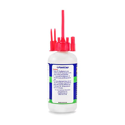 FastCap 2P-10 JEL (RT-Rubber-toughened) – High Performance Heavy-Duty Super Glue - (CA Adhesive) -10 oz/283g. Great for use on Vertical Surfaces. Shock Resistant. Activator Sold Separately (1-Bottle) - style: Jel RT