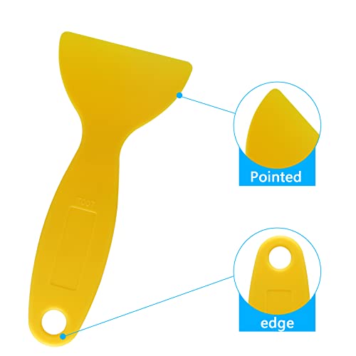 12 Pcs Plastic Putty Knife Set, Spackle Knife Putty Knives Plastic Paint Scraper Patching Knife for Spackling Patching Decal Wallpaper Wall Baking Painting Resin Removal (5.2 Inch)