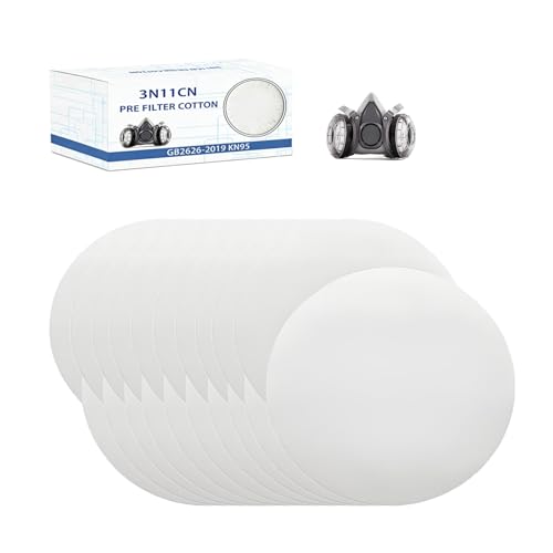 Respirator Cartridges’ 40PCS Spare Dust Pads, Respirator Mask's Filter Cotton, Compatible with Half Face Spray Paint Mask Circular Filters for Painting, Sanding, Construction and Dust
