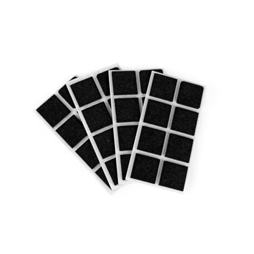 Furndiy Felt Furniture Pads for Hardwood Floors, Self-Adhesive Felt Pad for Chairs & Seat Legs, Easy Slide, Anti Scratch, Noise Stopper, Bumper & Buffer, Floor Protection - Based in USA - 1" Black - size: 0.9" x 32Pcs Black
