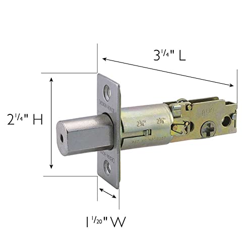 Design House 790758 2-Way Replacement Square Corner Deadbolt Latch Satin Nickel - color: Satin Nickel