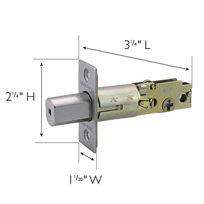 Design House 790758 2-Way Replacement Square Corner Deadbolt Latch Satin Nickel - color: Satin Nickel
