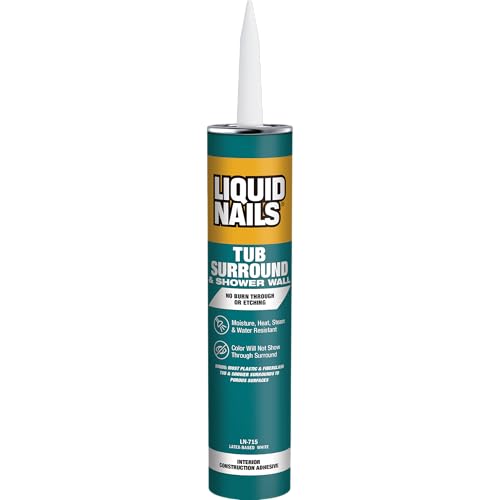 Tub Surround 10 oz Bright White Low VOC Interior Tub and Shower Adhesive, 6 Pack - size: 10 Ounce (Pack of 6), style: Tub Surround