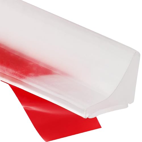 Shower Threshold Water Dam,Self Adhesive Silicone Waterproof Barrier Bathroom and Kitchen Shower Water Stopper Guard for Dry And Wet Separation Caulk Seal Strip Edge Trim (39Inch, Transparent) - color: Transparent, size: 39Inch