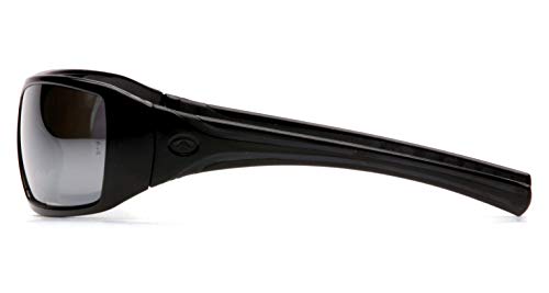 Pyramex Goliath Safety Eyewear Black Frame Clear Anti Fog Lens - color: Black Frame/Silver Mirror Lens
