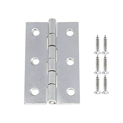 Antrader Folding Butt Hinge 2-inch Long Cabinet Gate Closet Door Hinge Home Furniture Hardware Silver Tone 12pcs - color: Silver, size: 2" x 1.1", 12pcs