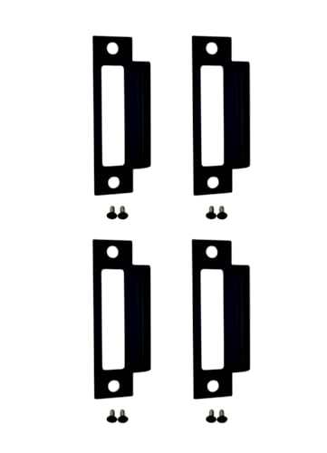QCAA Stainless Steel Extended Replacement Lock Strike, 4-7/8", for Deadbolt, Black, 4 Pack, Made in Taiwan - color: Black, size: 4pack
