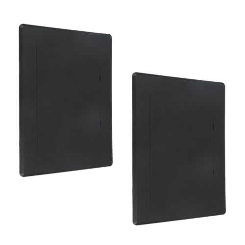 2Pcs 9"×7" ABS Access Panel for Drywall, Ceiling Access Panel, Plate Wall Hole Cover for Hidden Utility Door, Electrical, Plumbing or Storage Easy Install (Black) - color: Black, size: 9.4×7.3 inch