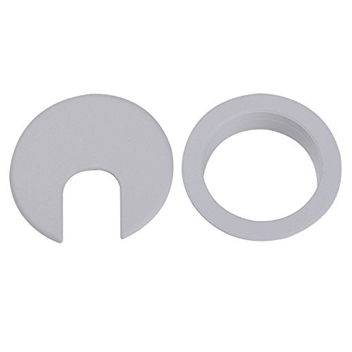 2" White Desk Grommet 2 inch for Desk Wire Pass Through, Drywall Cord Grommet 2 inch as Desk Cable Hole Cover (5 Pack)