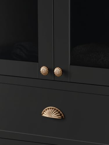 Champagne Bronze Cabinet Cup Pulls 2.5" Hole Center 10 Pack Brass Drawer Pulls Kitchen Hardware Cabinet Handles Dresser Handles - color: Champagne Bronze, size: 2.5"(64mm) Hole Center
