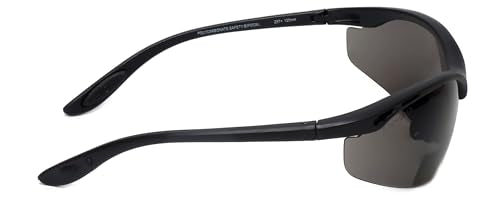 Calabria 91348 Anti Fog Bifocal Reading Safety Glasses Readers +1.50 Grey Mens Womens Wrap Around Eye Protection Protective - color: Smoke Grey