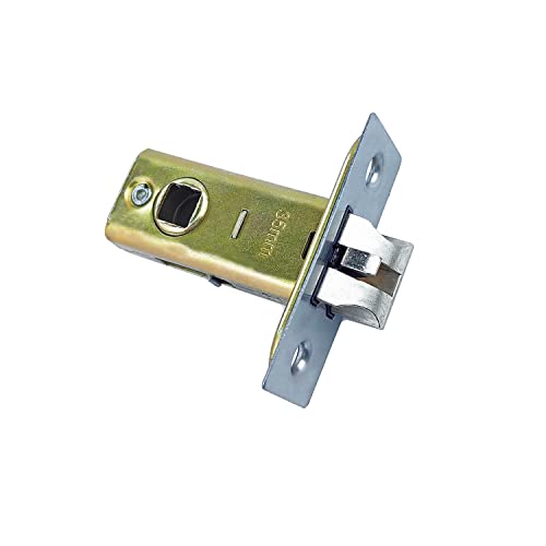 Qrity 35mm Tubular Latch, Forked Mortice Mute Latch with Stainless Steel Panel for Internal Doors, Lever Handles - size: 35mm