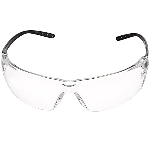 Amazon Basics Anti-Fog Safety Glasses, Eye Protection, Scratch Resistant, UV Protection, Clear/Black, 12-Pack