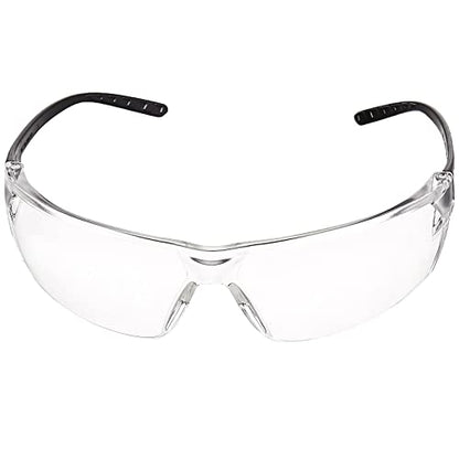 Amazon Basics Anti-Fog Safety Glasses, Eye Protection, Scratch Resistant, UV Protection, Clear/Black, 12-Pack
