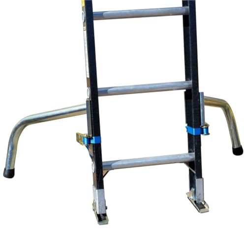 Tie Down Engineering Ladder Safety Legs | Adjustable Ladder Stabilizer Feet |Removable Legs with Strap & Hardware |Stability on Uneven Ground | 11 lb | Pack of 1 (2 Legs + Hardware)