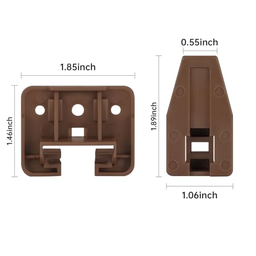 LONTAN 10 Pack Plastic Drawer Slides and Guides for Commercial Kenlin Rite-Trak I Replacement Dresser Glides Tracks for Center Mount Rails - size: 10 Pack, style: Classic