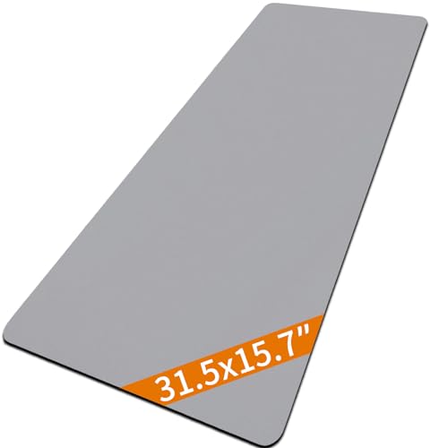 Large Gun Gleaning Mat for Pistol Rifle Shotgun, Oil-Resistant Gun Cleaning Pad, Non-Slip Waterproof Leather Workbench Mat Desk Pad for Gun Maintenance - color: Gray, style: 31.5"x15.7"
