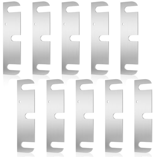 MorningRo 10 Pcs Hardware Door Hinge Shims Stainless Steel Metal Coated Finish Door Hinge Shim for Repair Kit (3.5 Inch,Silver) - color: Silver, size: 3.5 Inch