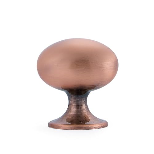 HARPOON Cabinet Hardware Knobs Round Furniture Mushroom Knob - 1.4 Inch 10 Pack Antique Copper - color: Antique Copper