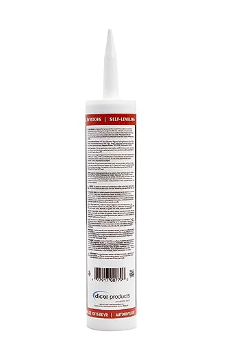 Dicor 610SASLW-1 Self-Leveling Ultra Sealant System - 10.1 Oz, White, High Performance, Non-Yellowing, Fast Curing, Durable, Highly Compatible, UV Stabilized - style: Self-Leveling Ultra Sealant