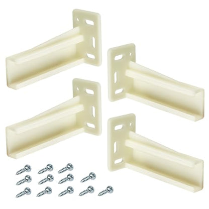 Drawer Slide Socket Set Cabinet Hardware, RV Drawer Parts Fits 0.86 Inch Drawer Slide, Rear Drawer Track Socket Mounting Back Plates Brackets, Drawer Side Track Brackets 2 Set